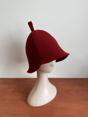 Czapka do saunowania BORDOWY KLASYK