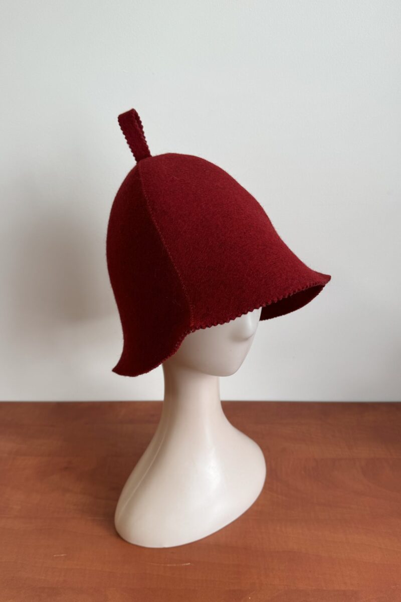 Czapka do saunowania BORDOWY KLASYK