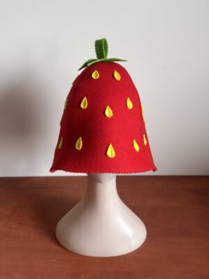 Czapka do saunowania TRUSKAWKA