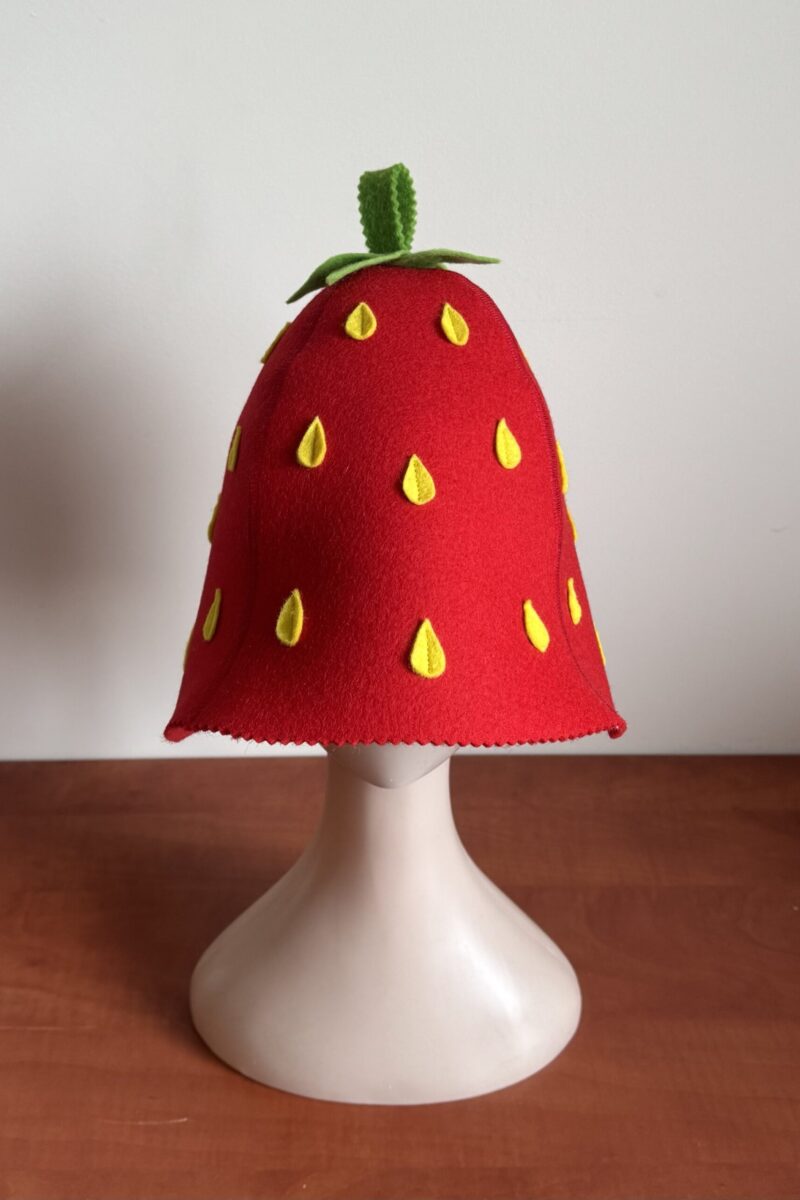 Czapka do saunowania TRUSKAWKA