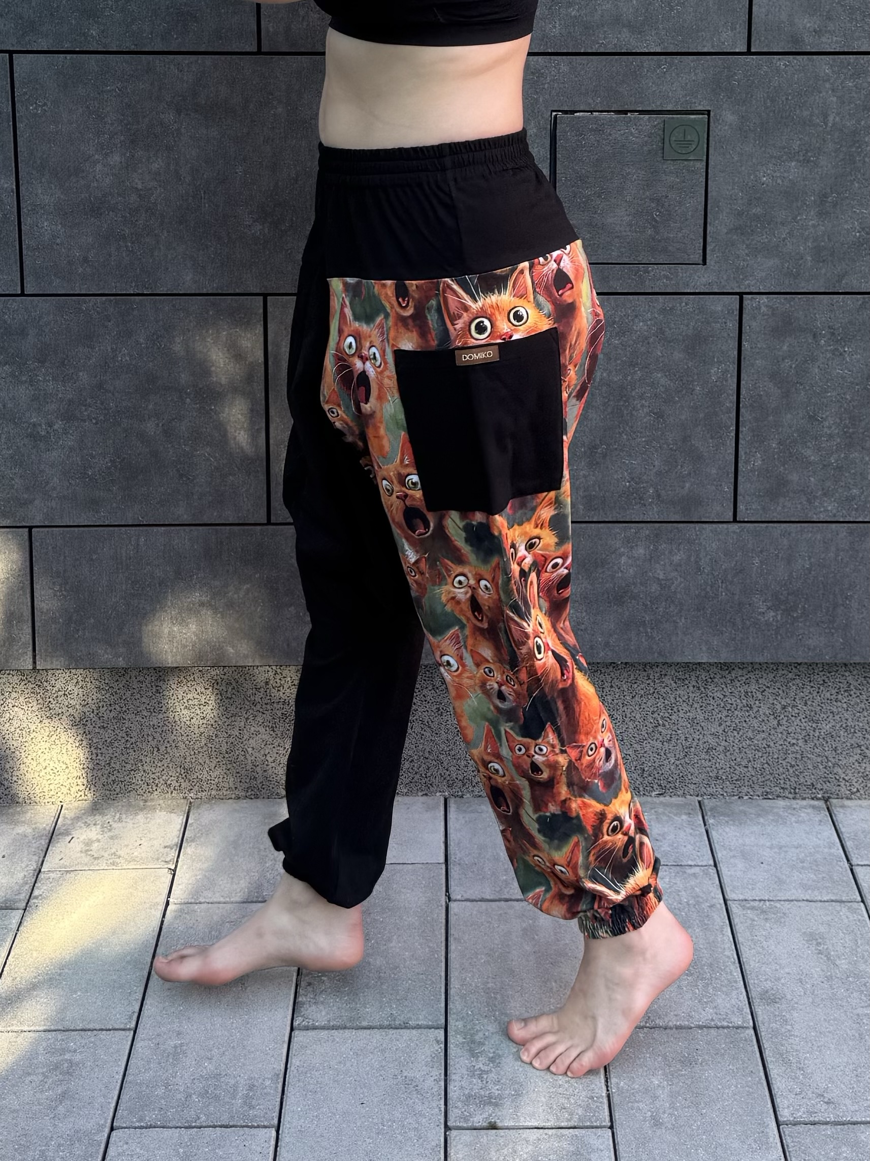 Spodnie SAUNAMASTER czarny SZALONE KOTY - obrazek 3