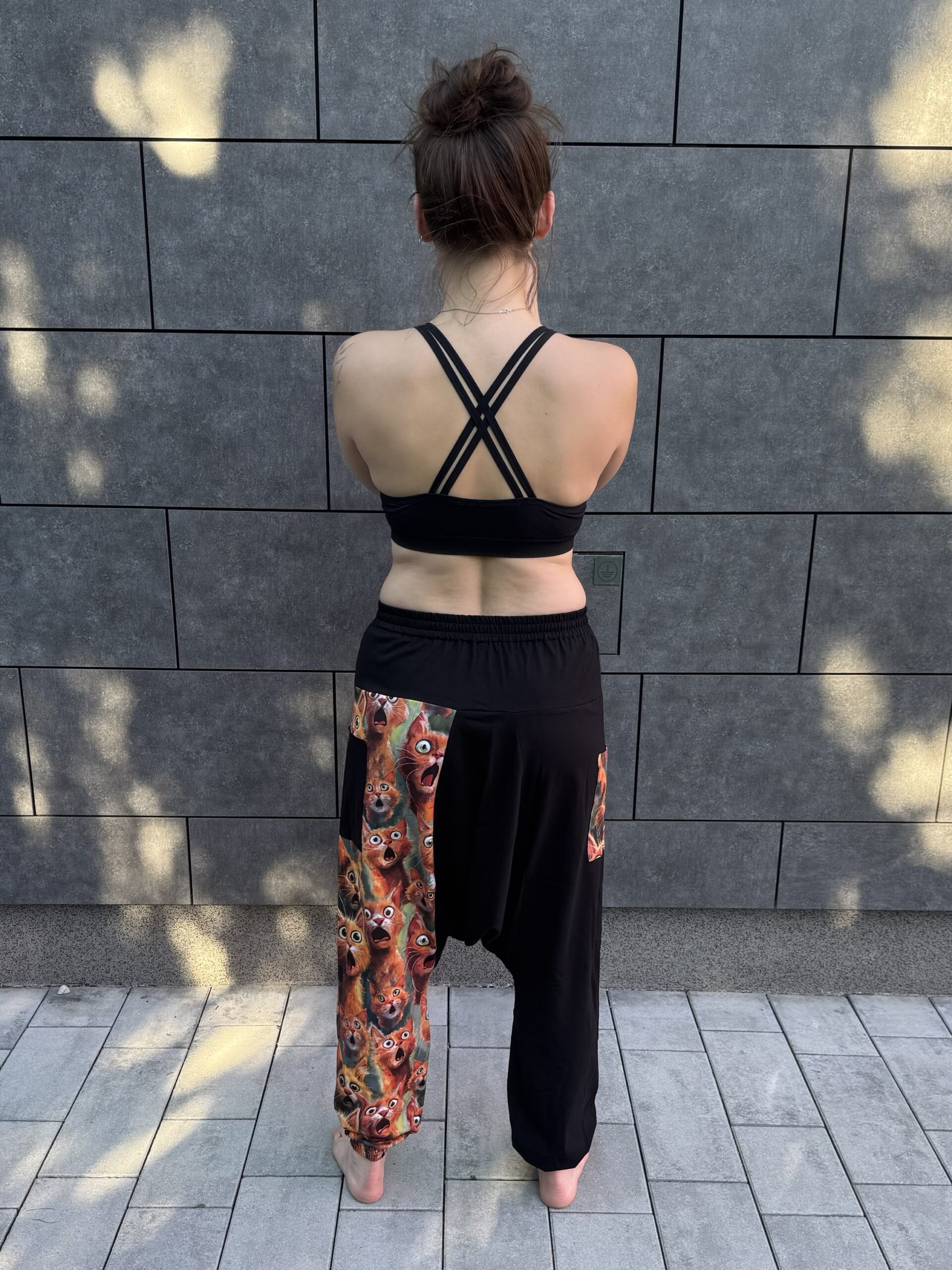 Spodnie SAUNAMASTER czarny SZALONE KOTY - obrazek 2