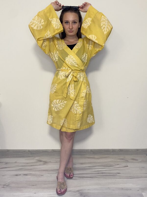 Kimono BALI TROPICAL LEAVES M - obrazek 3