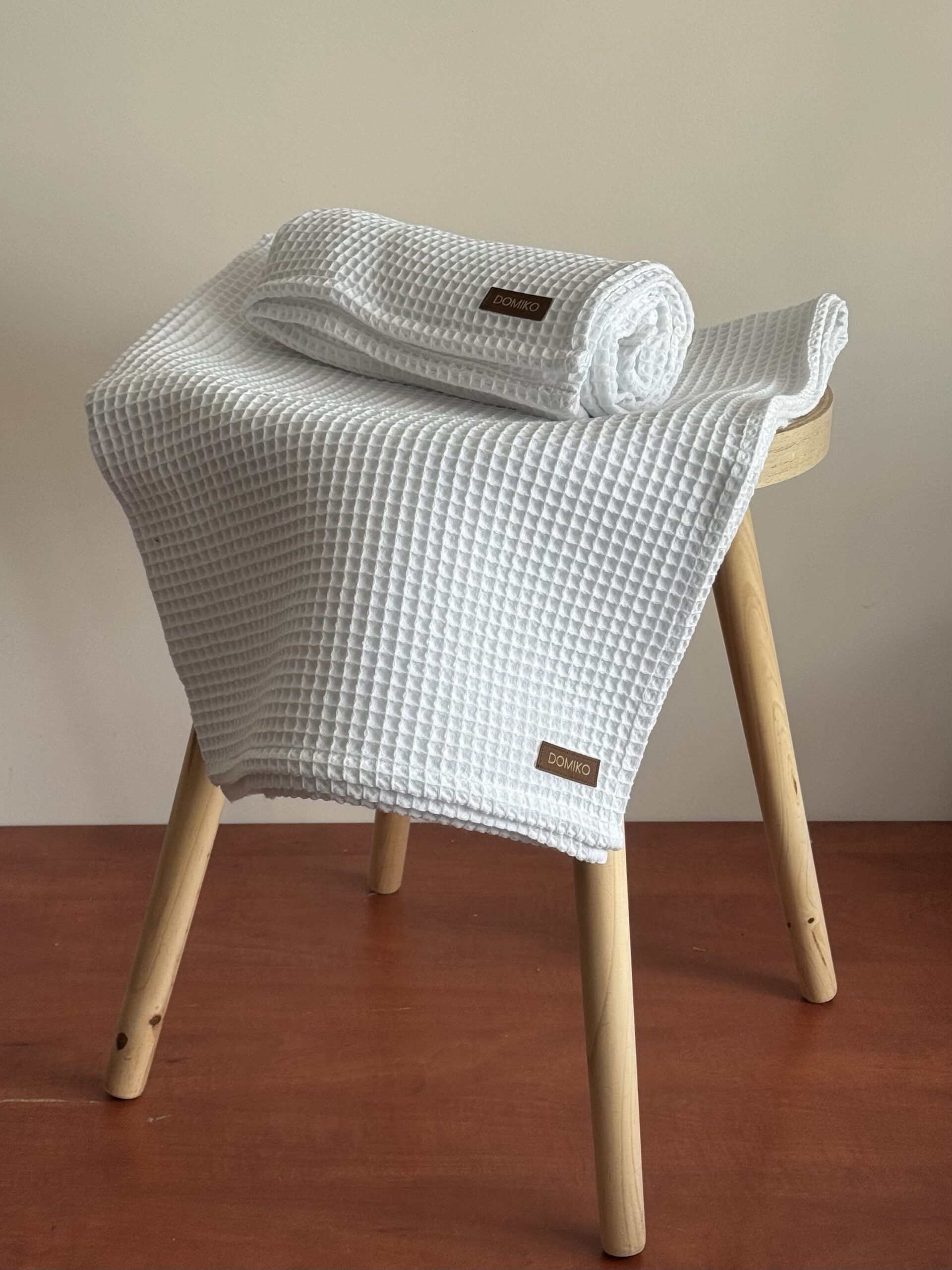 Ręcznik wafel BIAŁY - obrazek 3