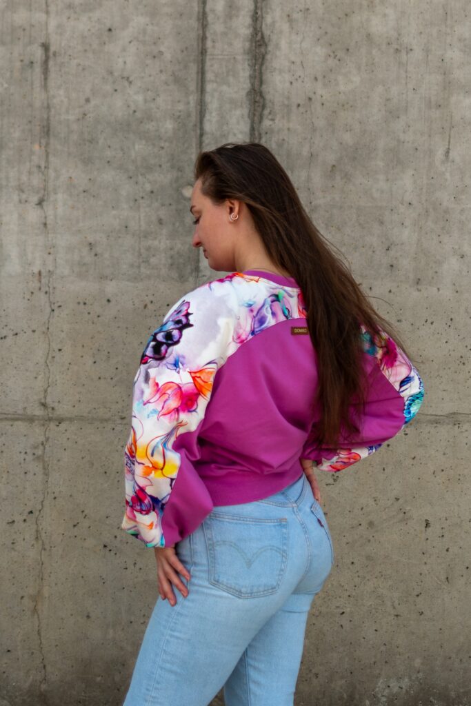 bluza balloon liliowa aura