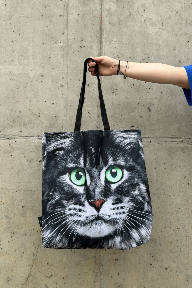 Torba Shopper Maine Coon zielone oczy