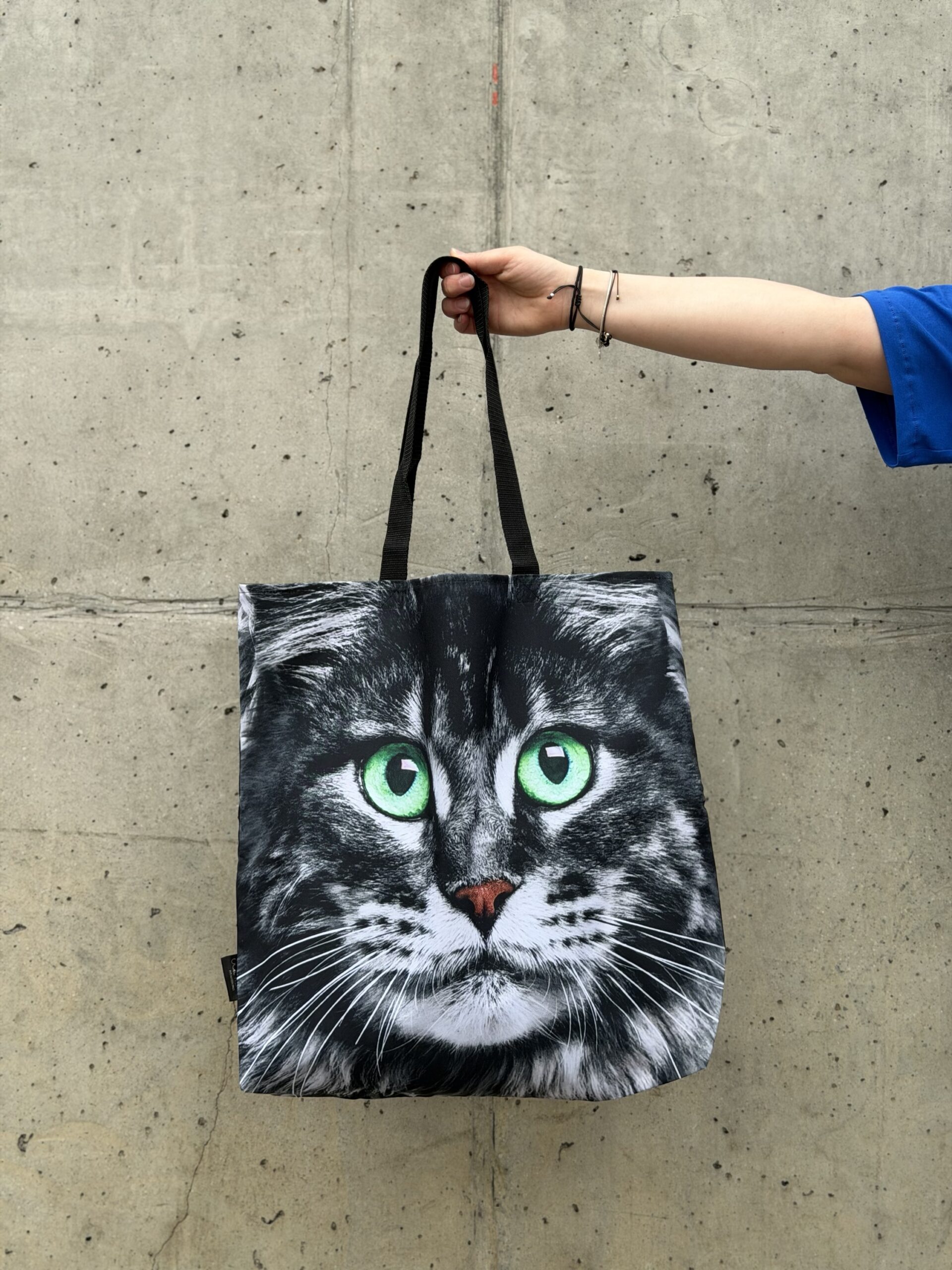 Torba Shopper Maine Coon zielone oczy